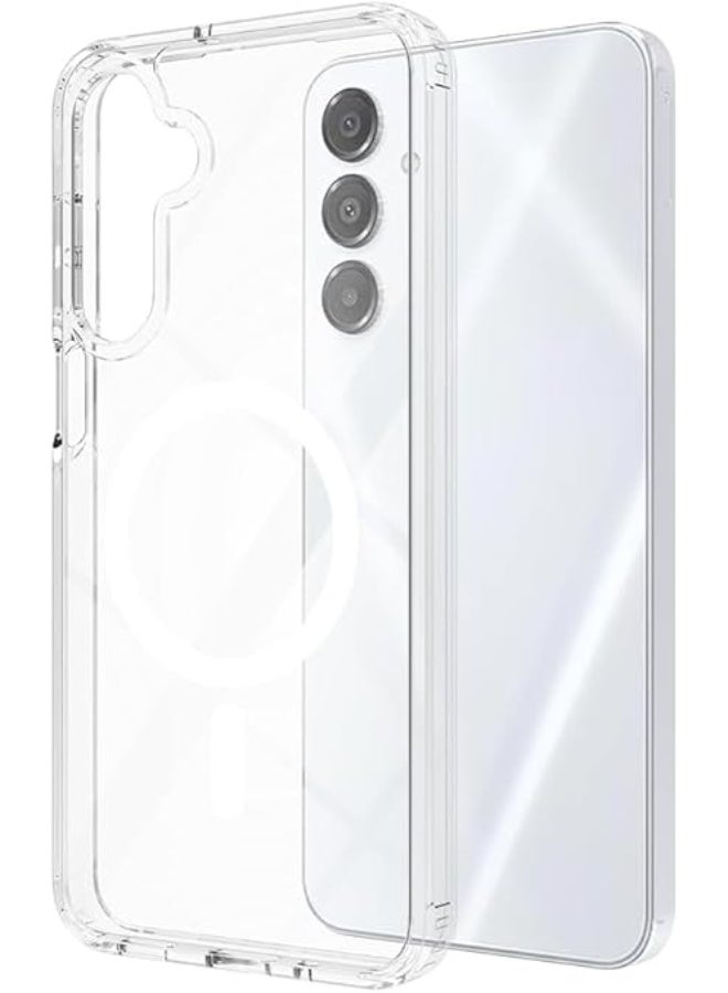 Magnetic for Samsung Galaxy A24 Case Clear, [Compatible with Mag-safe] Slim Thin Anti-Yellow Shockproof Phone Cover for Samsung A24, Transparent - Image 1